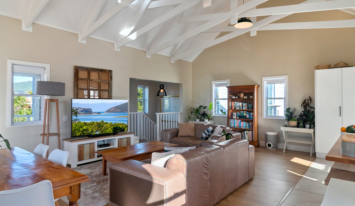 5 - Open trusses in living area